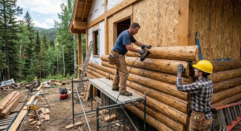 Log Home Siding Installation