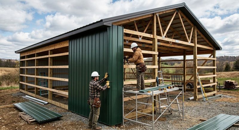 Metal Barn Siding Installation in Rhea County, TN