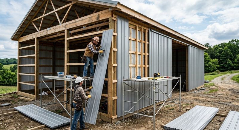Pole Barn Siding Installation in Rhea County, TN