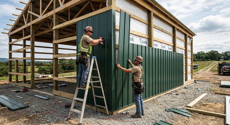 Pole Barn Siding Installation in Rhea County, TN